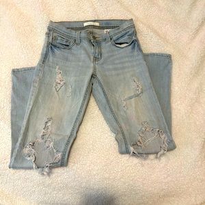 Light wash ripped jeans